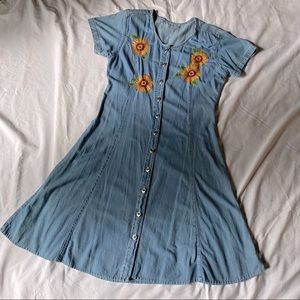 Sunflower Denim Dress
